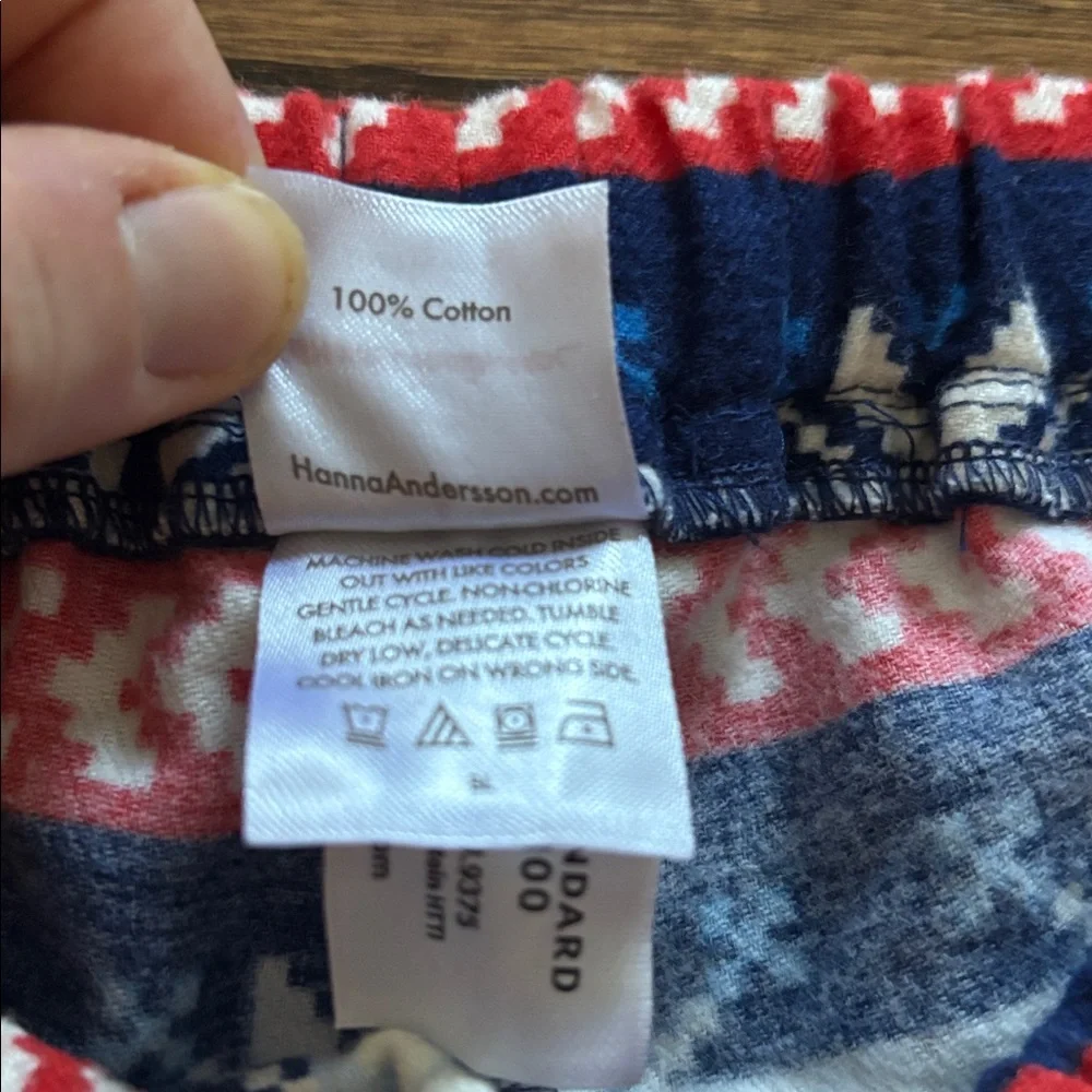 Hanna Andersson Scandi Snowflake Fair Isle Print Adult Pajama Pants, Size Large